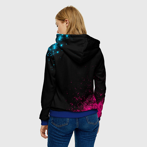 Женская толстовка Tottenham - neon gradient / 3D-Синий – фото 4