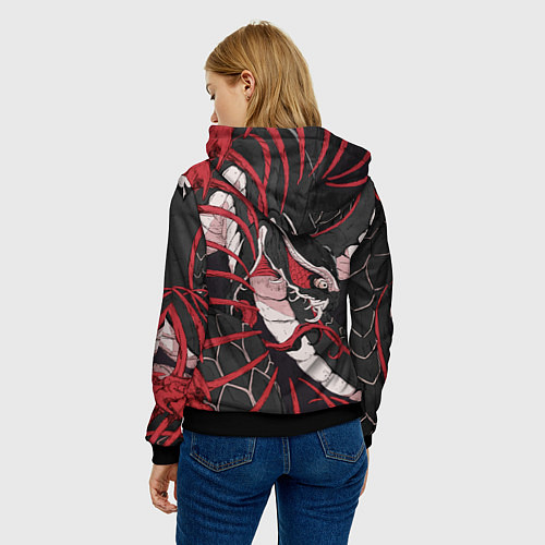 Женская толстовка Японская змея уроборос / 3D-Черный – фото 4