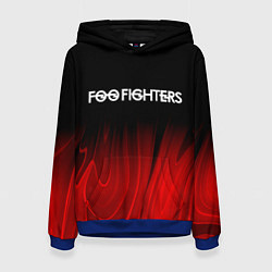 Толстовка-худи женская Foo Fighters red plasma, цвет: 3D-синий
