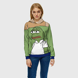 Толстовка-худи женская Pepe Gomer прячется в кусты, цвет: 3D-синий — фото 2