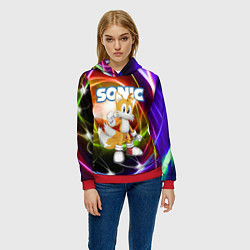Толстовка-худи женская Майлз Тейлз Прауэр - Sonic - Видеоигра, цвет: 3D-красный — фото 2