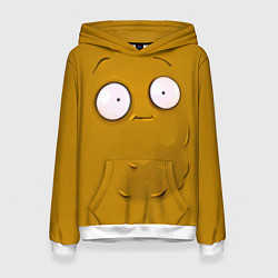 Толстовка-худи женская Plants vs Zombies Орешек, цвет: 3D-белый
