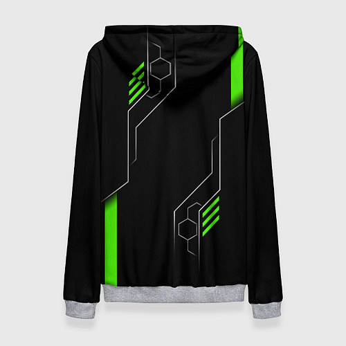 Женская толстовка Samurai - Зеленые технологии / 3D-Меланж – фото 2