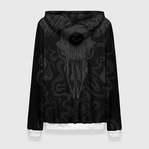 Женская толстовка Slipknot - goat skull / 3D-Белый – фото 2