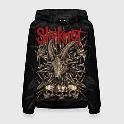 Толстовка-худи женская Slipknot - goat head, цвет: 3D-черный