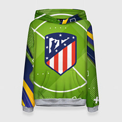 Толстовка-худи женская Atletico madrid Поле, цвет: 3D-меланж