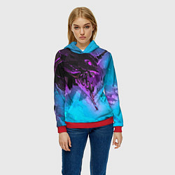 Толстовка-худи женская Neon Genesis Evangelion - Eva 01, цвет: 3D-красный — фото 2