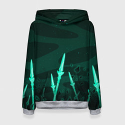 Толстовка-худи женская Истребление всего зла - Сяо - Геншин, цвет: 3D-меланж