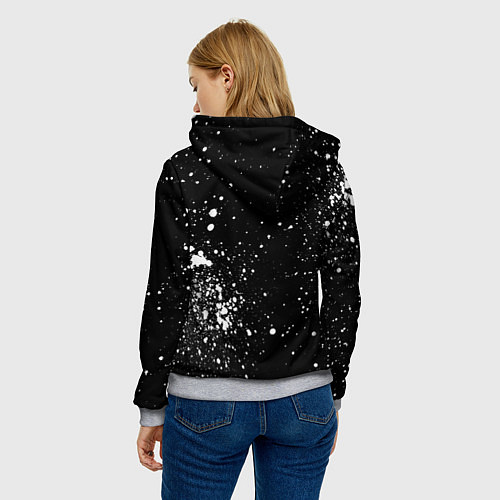 Женская толстовка Тетрадь смерти брызги / 3D-Меланж – фото 4