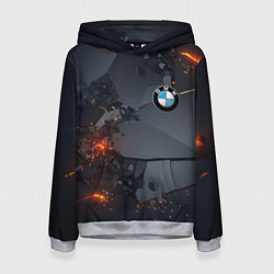 Толстовка-худи женская BMW explosion, цвет: 3D-меланж