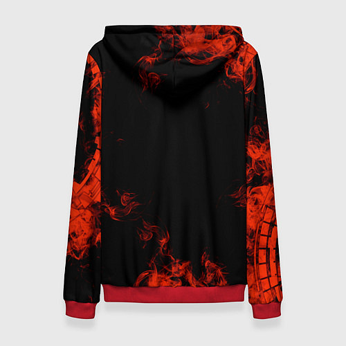 Женская толстовка Огненная гитара / 3D-Красный – фото 2