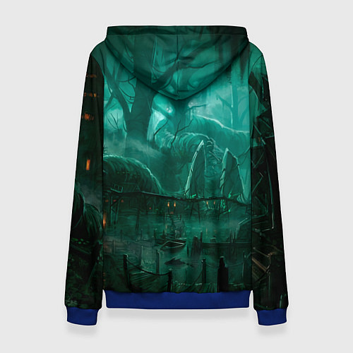 Женская толстовка Причал у болота / 3D-Синий – фото 2