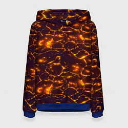 Толстовка-худи женская Раскалённый камуфляж, цвет: 3D-синий