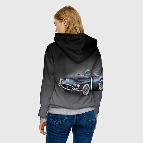 Женская толстовка Buick Wildcat - cabriolet / 3D-Меланж – фото 4
