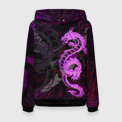 Женская толстовка Неоновый дракон purple dragon