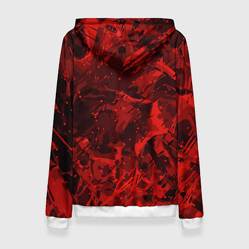 Женская толстовка Красные кляксы / 3D-Белый – фото 2