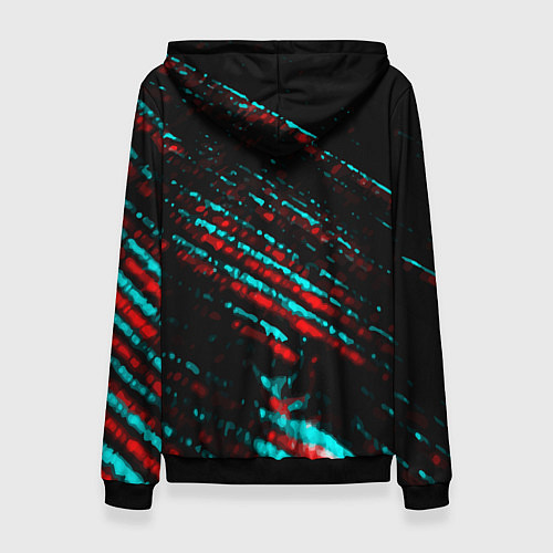 Женская толстовка Skyrim в стиле glitch и баги графики на темном фон / 3D-Черный – фото 2