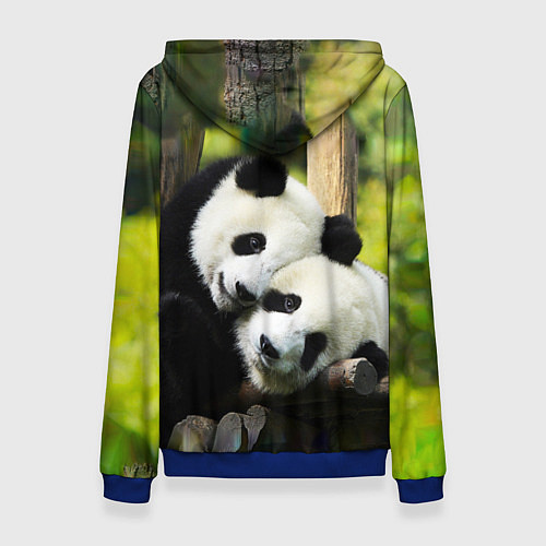 Женская толстовка Влюблённые панды / 3D-Синий – фото 2