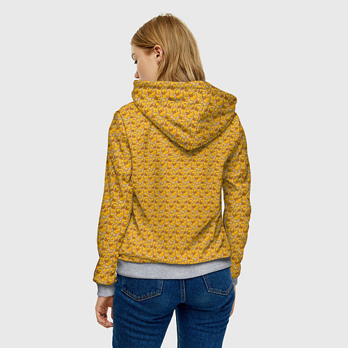 Женская толстовка Паттерн с утятами / 3D-Меланж – фото 4