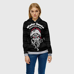 Толстовка-худи женская Water Santa, цвет: 3D-меланж — фото 2