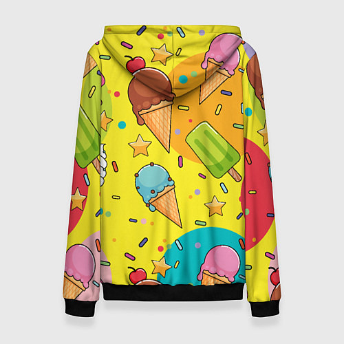 Женская толстовка Мороженое Ice cream / 3D-Черный – фото 2