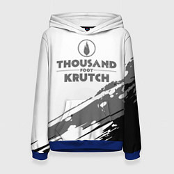 Толстовка-худи женская Thousand Foot Krutch логотип, цвет: 3D-синий