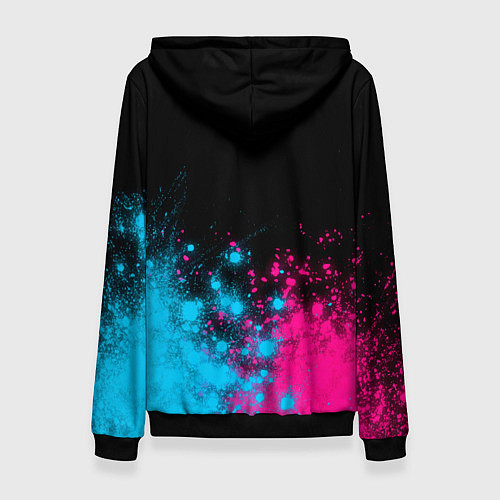 Женская толстовка AC Milan - neon gradient: символ сверху / 3D-Черный – фото 2