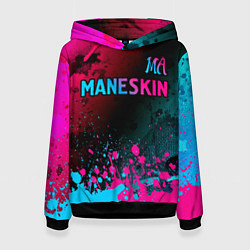 Женская толстовка Maneskin - neon gradient: символ сверху