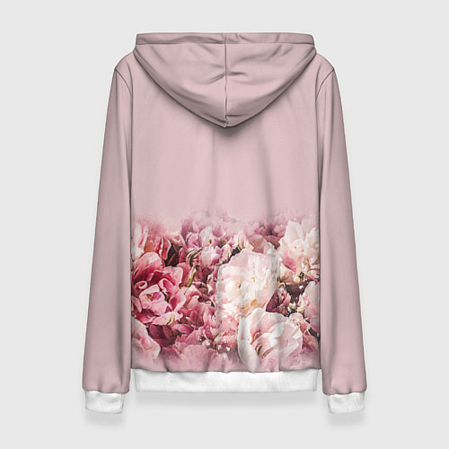 Женская толстовка Нежные розовые цветы в букете / 3D-Белый – фото 2
