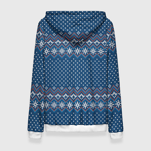 Женская толстовка Вязанный стиль - классика / 3D-Белый – фото 2