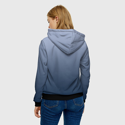 Женская толстовка Кролик в китайском халате / 3D-Черный – фото 4