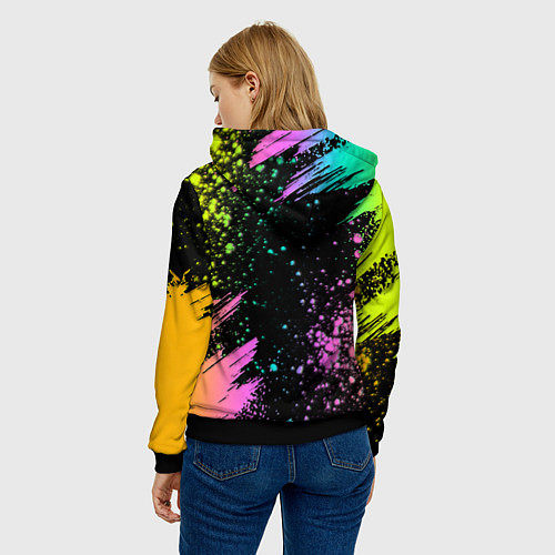 Женская толстовка Rainbow Friends - Blue / 3D-Черный – фото 4