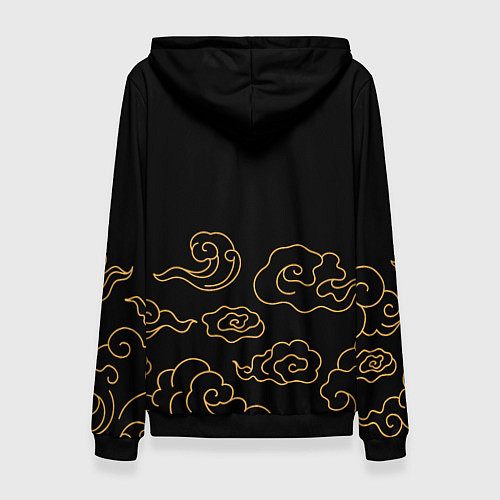 Женская толстовка Akira anime clouds / 3D-Черный – фото 2