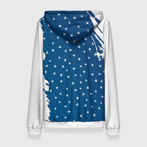 Женская толстовка Кролик и гирлянда - 2023 / 3D-Белый – фото 2