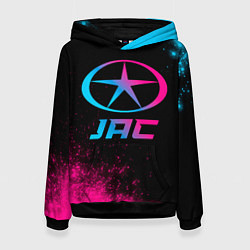 Толстовка-худи женская JAC - neon gradient, цвет: 3D-черный