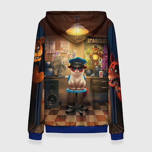 Женская толстовка Сердитый кот / 3D-Синий – фото 2