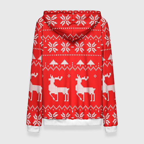 Женская толстовка Новогодняя Пауэр: Человек-бензопила / 3D-Белый – фото 2