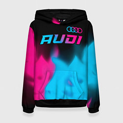 Женская толстовка Audi - neon gradient: символ сверху