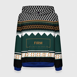 Толстовка-худи женская FIRM как свитер из 90х, цвет: 3D-синий