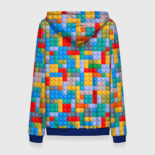 Женская толстовка Детский конструктор - текстура / 3D-Синий – фото 2