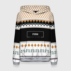 Толстовка-худи женская FIRM как свитер из детства, цвет: 3D-меланж