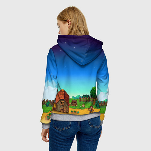 Женская толстовка Мой дом в Stardew Valley / 3D-Меланж – фото 4