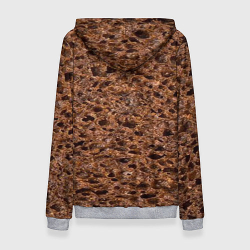 Женская толстовка Мякиш черного хлеба / 3D-Меланж – фото 2