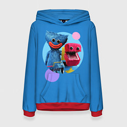 Толстовка-худи женская Poppy Playtime Хагги Вагги и Бокси Бу, цвет: 3D-красный