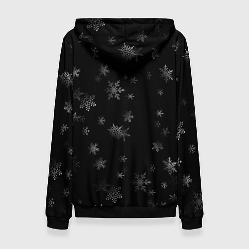 Женская толстовка Грустный кот новый год / 3D-Черный – фото 2