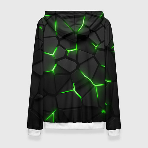 Женская толстовка Green neon steel / 3D-Белый – фото 2