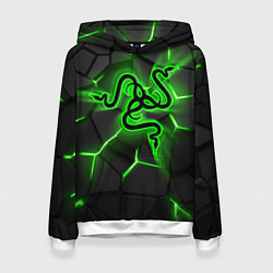 Женская толстовка Razer neon logo