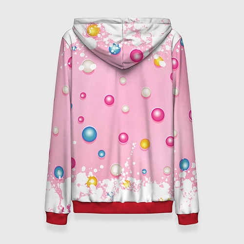 Женская толстовка White and pink 2023 / 3D-Красный – фото 2