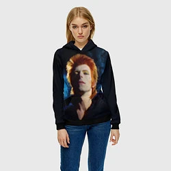 Толстовка-худи женская David Bowie - Jean Genie, цвет: 3D-черный — фото 2