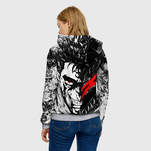 Женская толстовка Берсерк - доспехи зверя / 3D-Меланж – фото 4